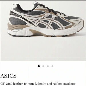 ASICS “imperfection” GT 2160 leather-trimmed, denim and rubber sneakers